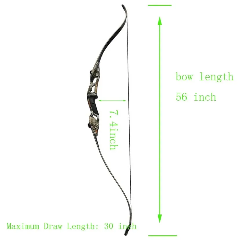 Arco Fatto A Mano 30-50 Libbre Arco Lungo Mongolo 54" Legno - Tradizionale Per Caccia E Pratica 30-50 Libbre Arco Caccia Legno Pero - Foto 8