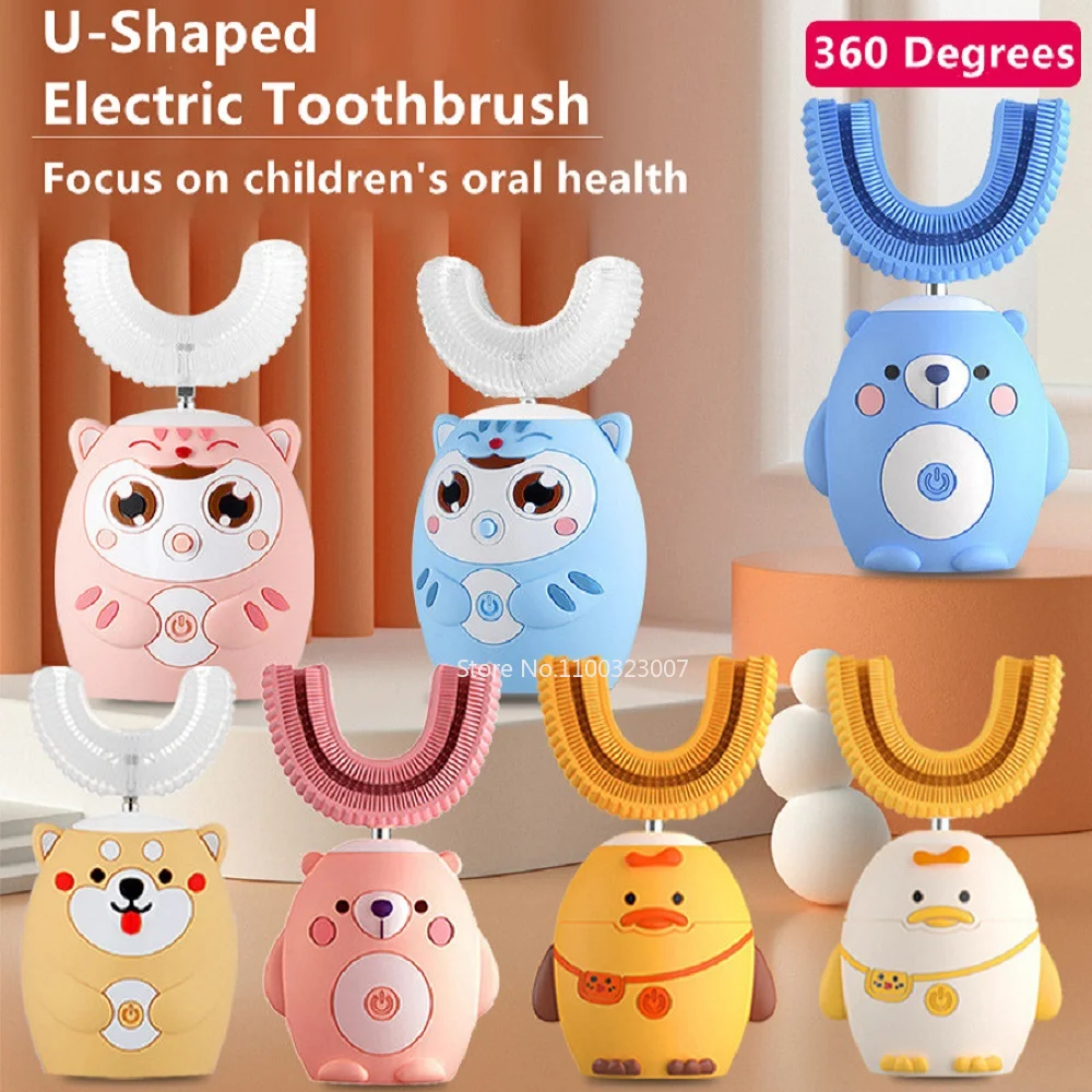 Smart Electric 360 Degrees Sonic Toothbrush Mini Children Silicon U