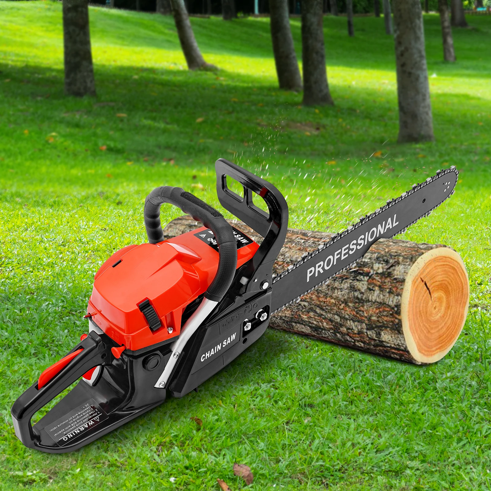 20 Inch Gasoline Chainsaw 2-Stroke Handheld Petrol Chainsaw 2KW 58CC for Wood Cutting Tree Pruning