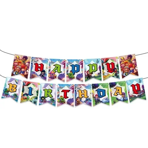 애니메이션 생일 파티 장식 식기 냅킨 접시 선물, 개그 풍선, 생일 장식, 파티 용품, 남아용 선물
