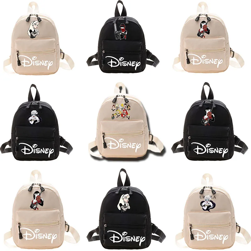 

Disney Snow White Mermaid Women's Cute Backpack New Ins Popular Punk Bag College Style Commuting Teen Girls Simple Backpacks