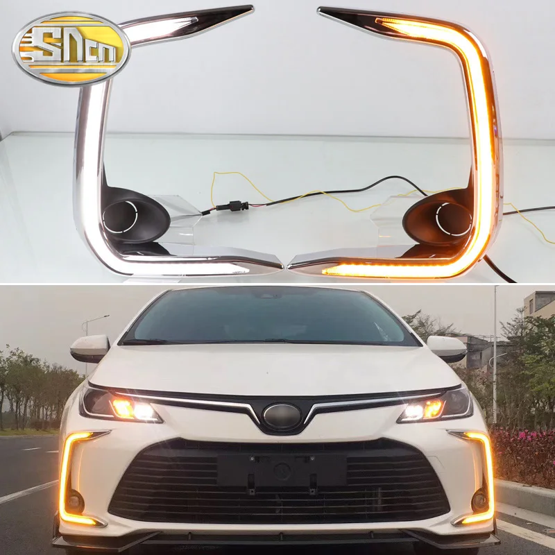 

2 шт. для Toyota Corolla 2019 - 2022 желтое реле сигнала поворота Водонепроницаемый ABS 12 В Автомобильные дневные ходовые огни светодиодсветодиодный дневные ходовые огни SNCN