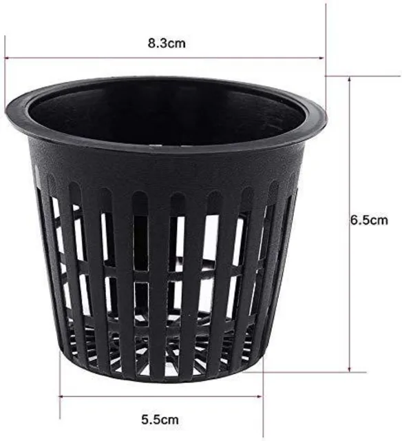 3 Inch Heavy Duty Net Pots Hydroponic Cups Garden Slotted Mesh Net Cups Plant Nursery Net Pots for Hydroponics Slotted 2