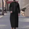2026 Arab Men's Robe Embroidered Lace Clothing Loose Robe 2026 Muslim Long Dress Robe Abaya Ramadan Dubai Luxury Islam Elegant