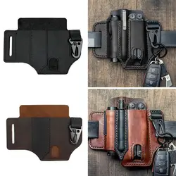 Leather Sheath for Multitool Sheath Pocket Organizer Hunt Tactical Knife Pouch Camping Outdoor Tool Bag