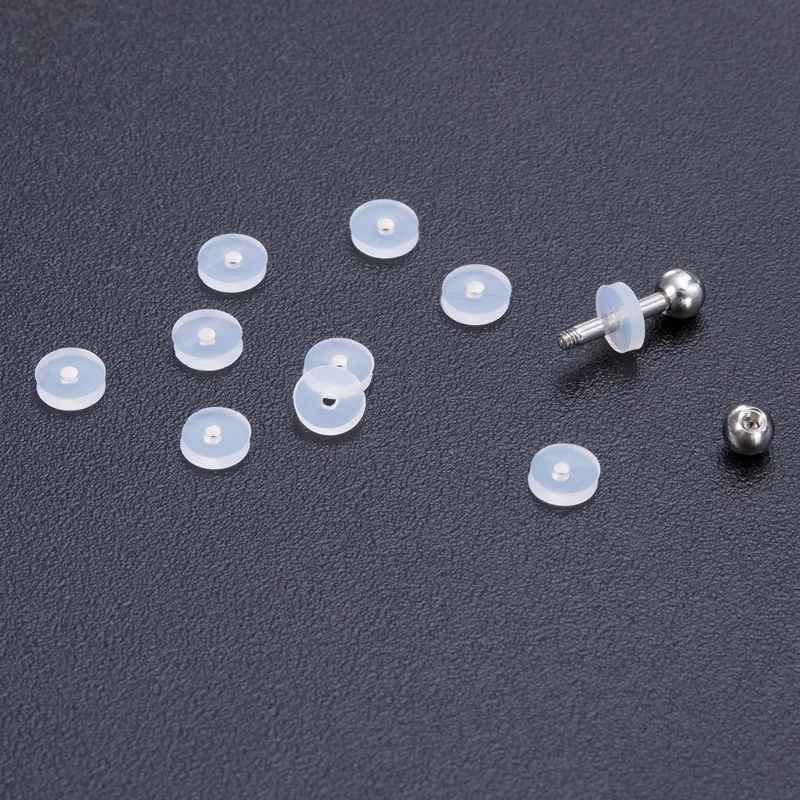 200P Silicone Piercing Healing Discs Anti Invagination Flexible Anti  Hyperplasia for Earring Back No Pull Piercing Disc