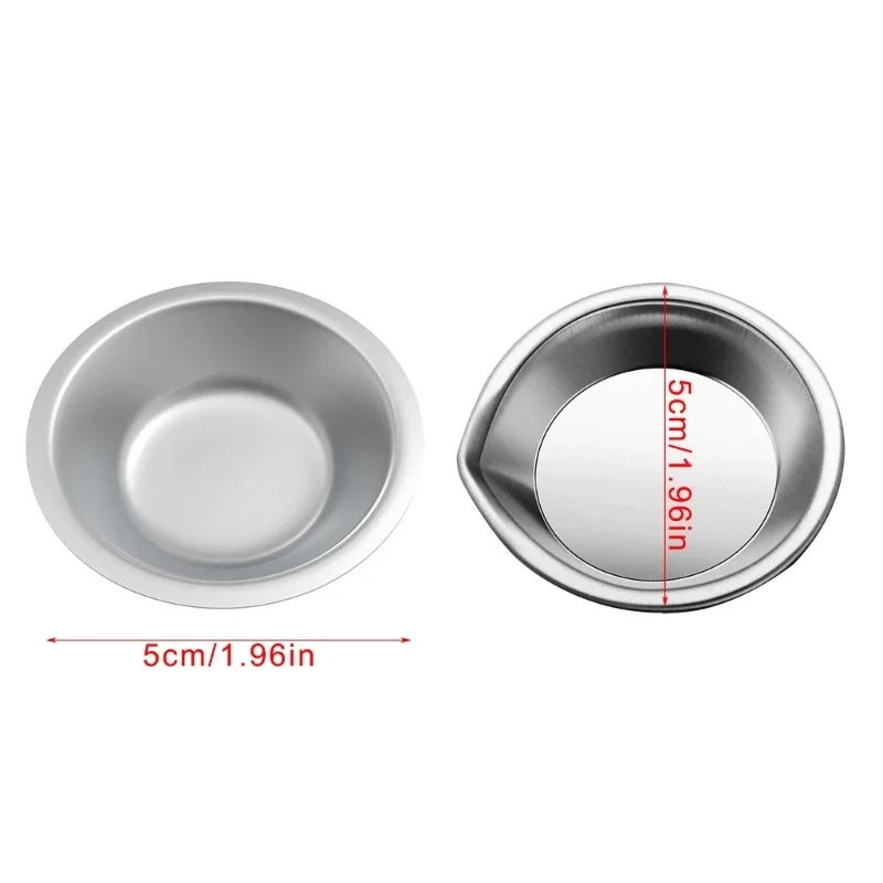 Stainless Steel Paint Mixing Tray 6 Pcs/Set Small Paint Round Bowl for Mixing Various Pigments