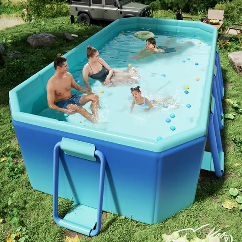 

Outdoor Non-Inflatable Swimming Pool Foldable Kiddie Pool Large Capacity Paddling Pool Summer Water Family Kids Pets Game