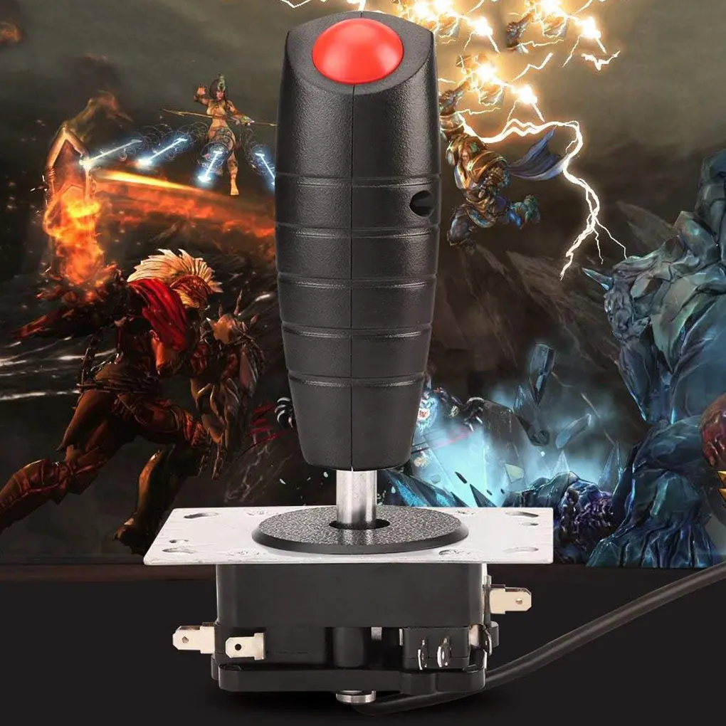 8 Way Flight Joystick Joystick With Vibration Trigger Joystick Red Top Fire Button For Pc Flight Joystick For Video Game Arcad