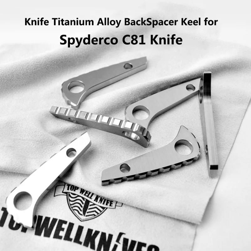 2pcs/lot Titanium Alloy Knife Handle Spine Keel Backspacer Back Spacer