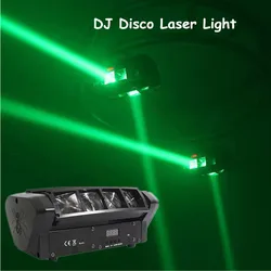 Mini Stage Lights Eight Eyes RGBW Beam Spider Moving Head Lighting Professional Disco Light DJ Laser for Party Wedding Nightclub
