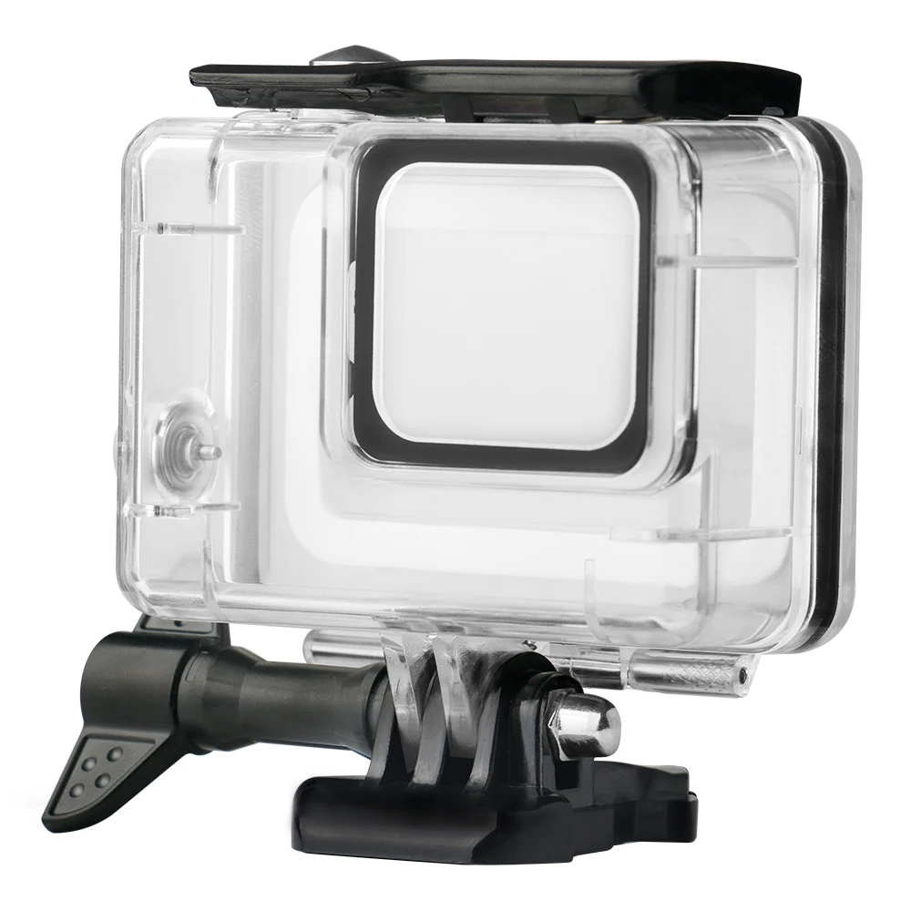 GoPro Hero 7用の水中防水ケース,カメラ保護ハウジング,黒と銀 