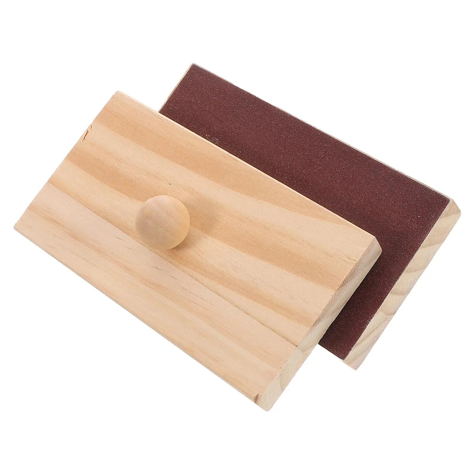 1 Pair Wooden Sand Block Instrument for Kids Percussion Musical Toys Ideal for Early Education Rhythm Training and Fun Playtime