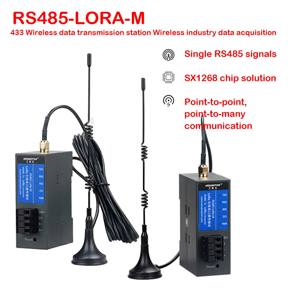 R485 LORaM LORA 433M Wireless serial port Digital Transparent