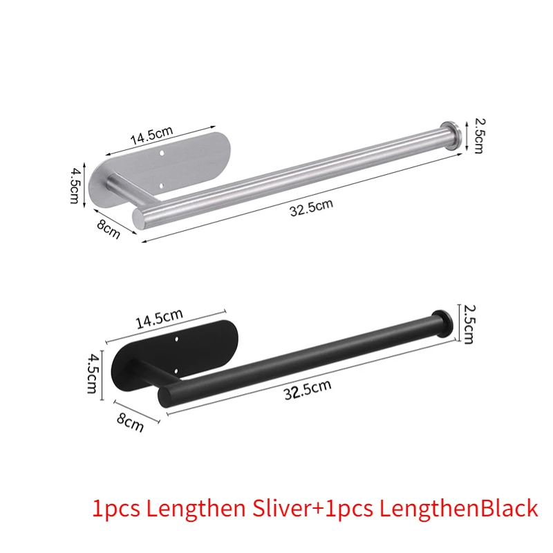 Space-Saving Stainless Steel Adhesive Towel and Tissue Holder