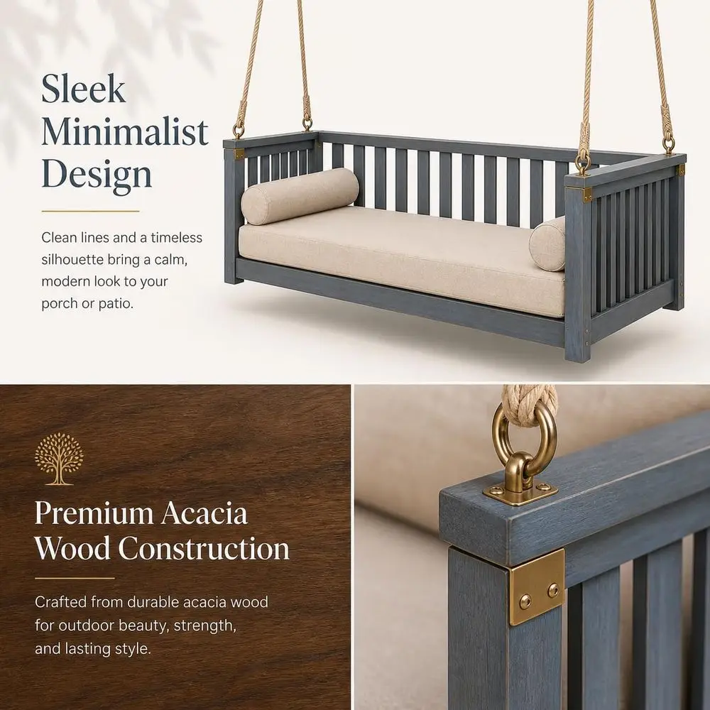 Patio Twin Daybed Swing 5