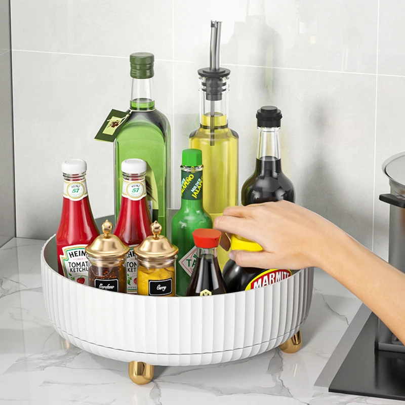 Makeup Perfume Organizer Tray 360° Rotating Lazy Susan, Spinning Organizer and Skincare & Cosmetics Storage with Large Capacity 4