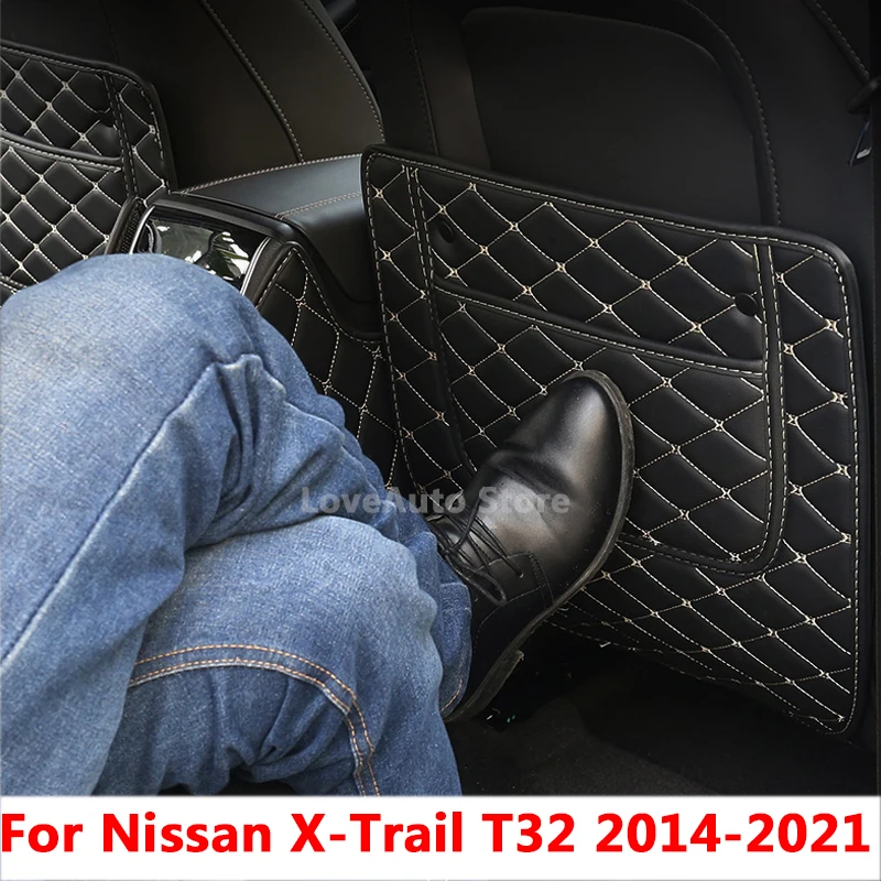 

Car Rear Seat Anti-Kick Pad Rear Seats Cover Back Armrest Protection Mat for Nissan X-Trail X Trail T32 2014-2021 Accessories