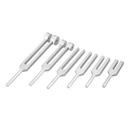 6Pcs/Set 128Hz 256Hz 512Hz 1024Hz 2048Hz 4096Hz Tuning Fork with Hammer for Tuning Fork Kit Healing Sound Vibration Tool 2