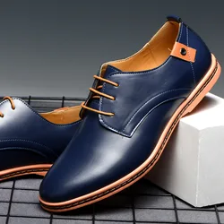 Whoholl High Quality Patent Leather Men Shoes Men Wedding Oxford Shoes Lace-Up Office Suit Men'S Casual Shoes Man Dress Shoes 48