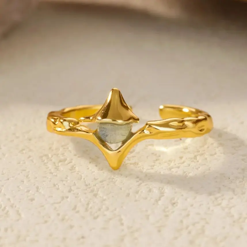 Fashion Natural Stone Jewelry For Women Gold Stainless Steel