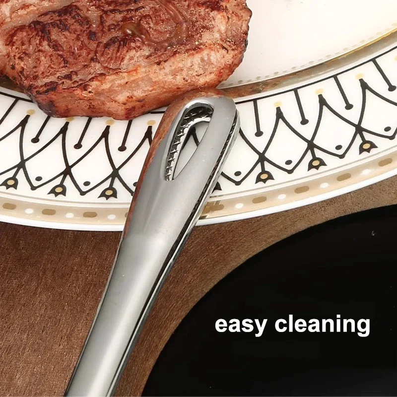 Description Picture 5 of itemStainless Steel Barbecue Clip Outdoor Camping Picnic Food Clip Cutlery Extended Steak Buffet Kitchen Clip Camp Cooking Supplies