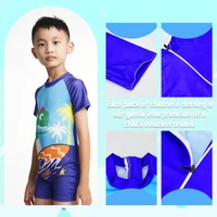 2024 Fashion Cute Cartoon Swimwear Boys New Children One-piece suit Kids Swimsuits Protection Light Breathable Swimming Costume 5