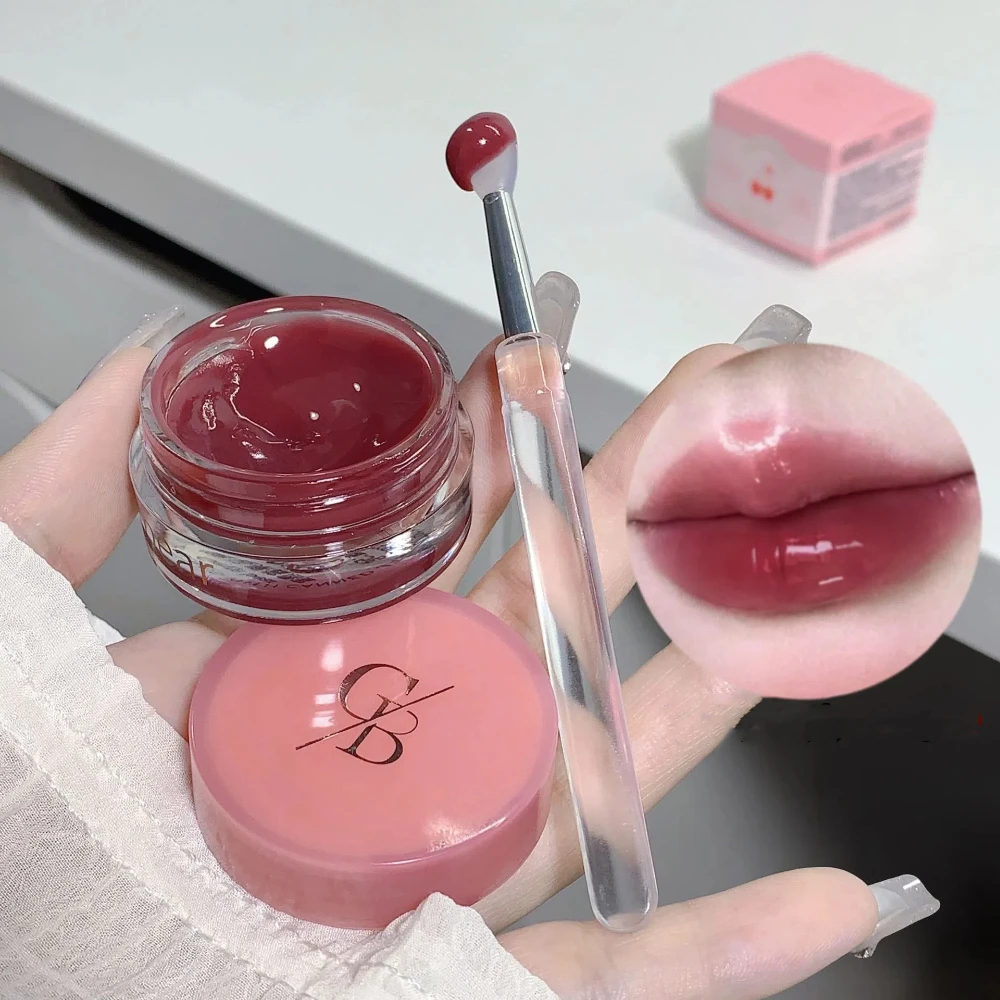 Lip Gloss Lip Makeup Lip Glaze Lip Tint Gege Bear Jelly Moisturizing Lipstick Long Lasting No Fading Waterproof Mirror Hydrating Lip Glaze