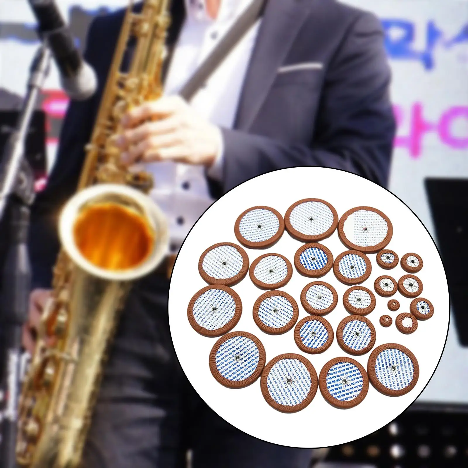 

25x Saxohone легкие кожаные прокладки разных размеров для любителей самостоятельной сборки