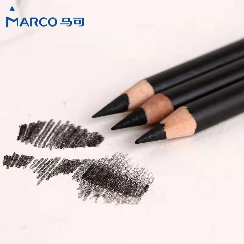 마르코 파인 아트 드로잉 무독성 베이스 파스텔 연필, 아티스트 스케치 페인트 초크 컬러 연필, 학교 사무용품, 12 개/로트