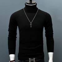 Men's High Collar Knitted Sweater Slim Fit Long Sve Overhead Base Layer Thermal Top Casual Sle Comfortable Breathable