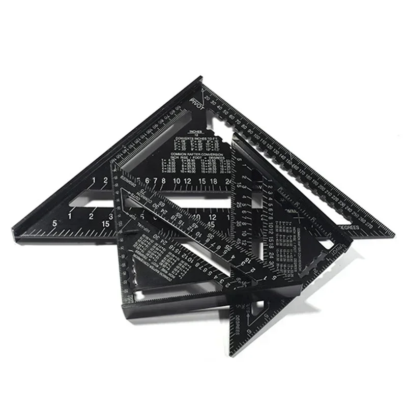 삼각형 눈금자 18/30CM 알루미늄 합금 각도 각도기 속도 미터법 사각형 건물 프레임 도구 게이지 측정 눈금자