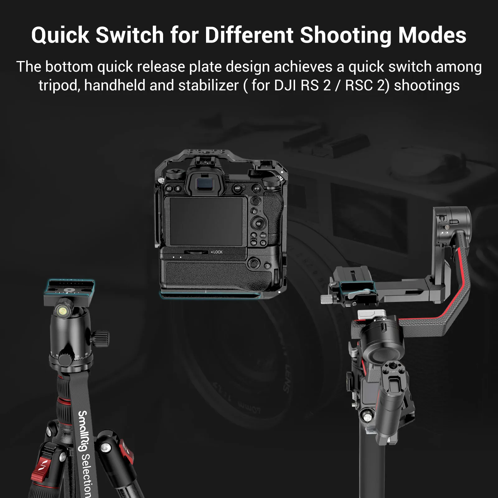 Smallrigカメラケージ,nikon z 6ii/z 7ii用,MB-N11バッテリーグリップ