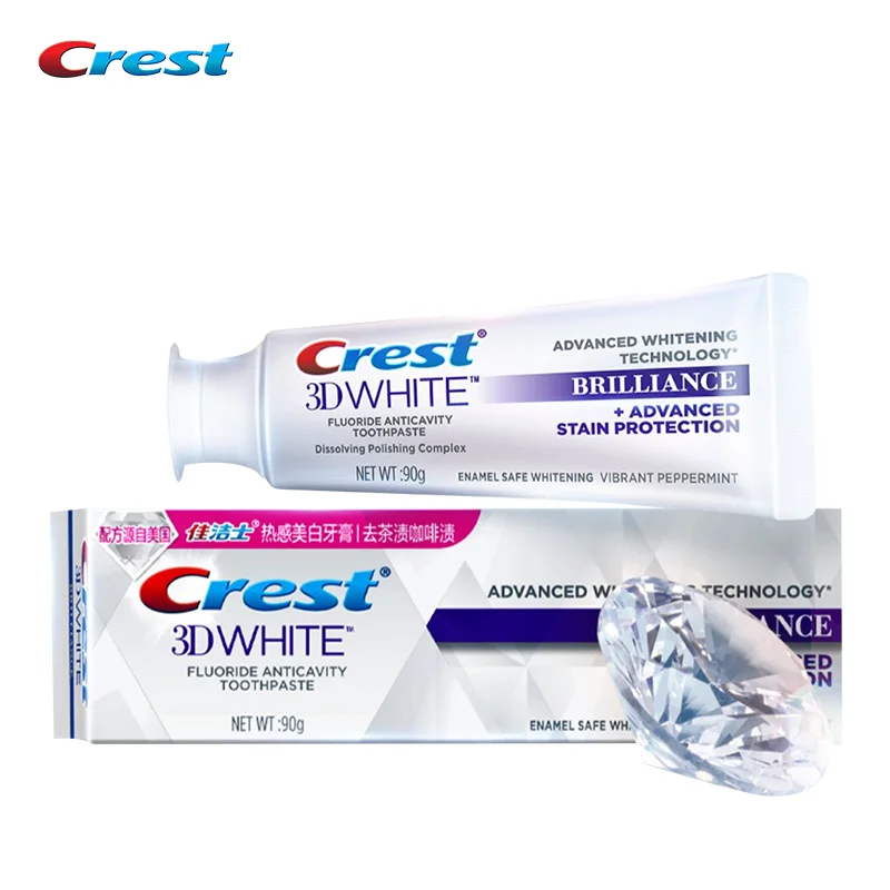 Crest Heat Whitening Toothpaste 3D Whitens Teeth Removes Stains Freshen Breath Sensitive Gum Care Teeth Paste 90g