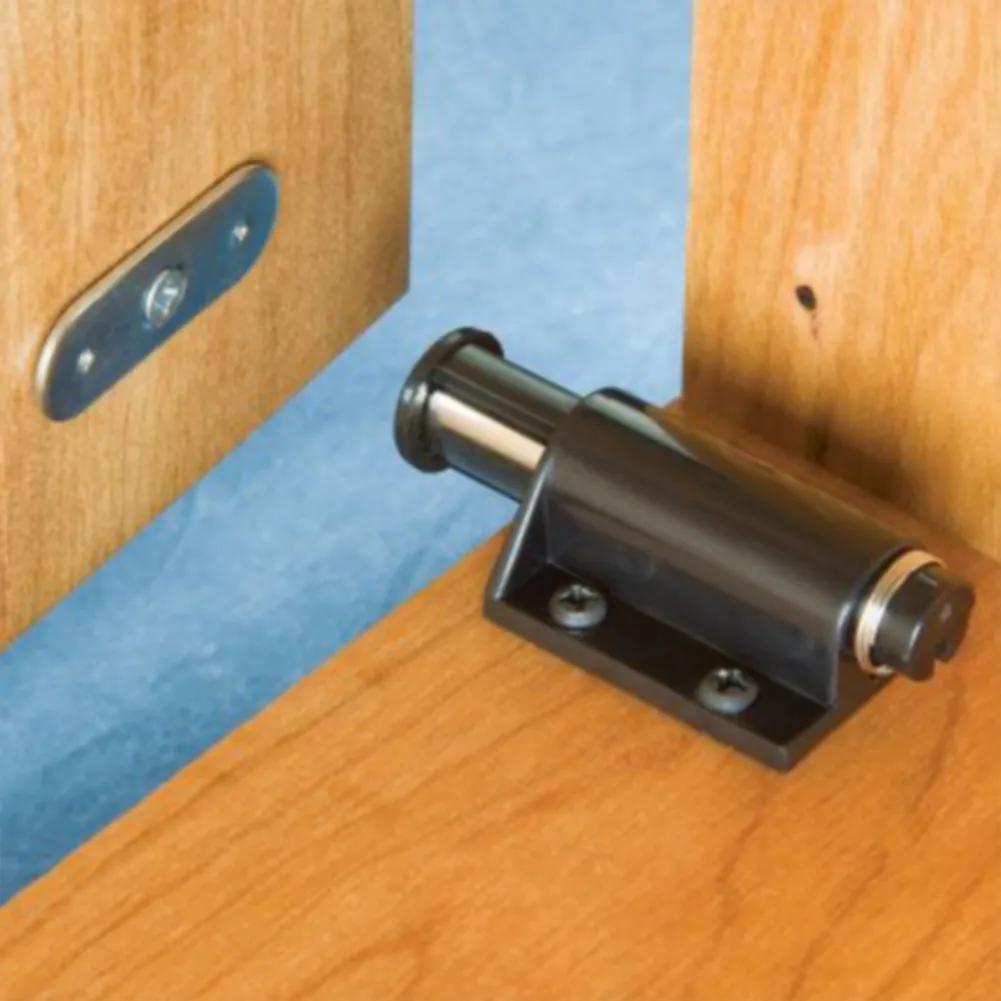 Magnetic Cabinet Latches 2Pcs Single Magnetic Pressure Push To Open Touchs Latch Cabinets Cupboard Doors Wardrobes Bathroom Cupboard Catches Hardwares