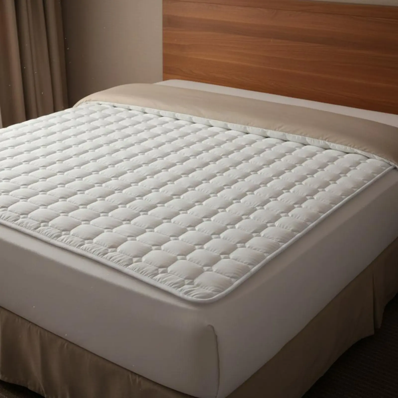 퀼트 매트리스 보호대 방습 퀼트 매트리스 패드 패딩 침대 토퍼 접이식 소프트 침대 커버 보풀 방지