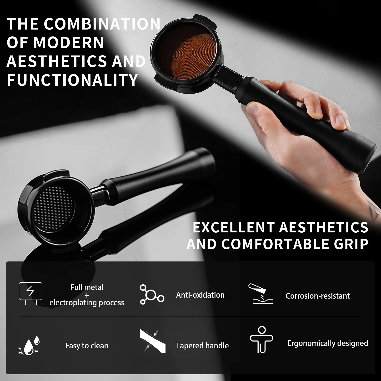 Espresso Bottomless Portafilter MHW-3BOMBER with Filter Basket for Breville/Delonghi/Lamarzocco/E61 Coffee Machine