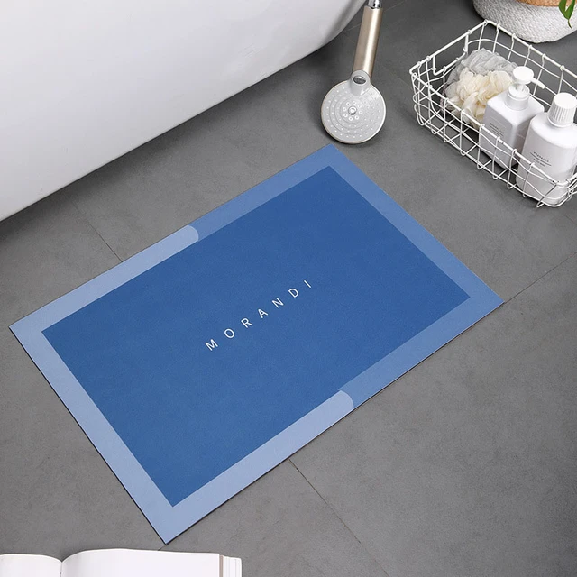 Mat Rug Thin Bathroom Rugs Fit Under Door-Washable Bathroom Floor