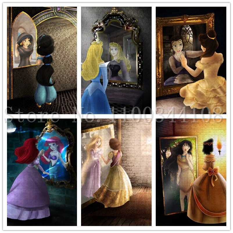 

Пазлы Disney «Принцесса милое и будущее» для девочек, 1000 шт., Мультяшные деревянные головоломки, игрушки и хобби ручной работы