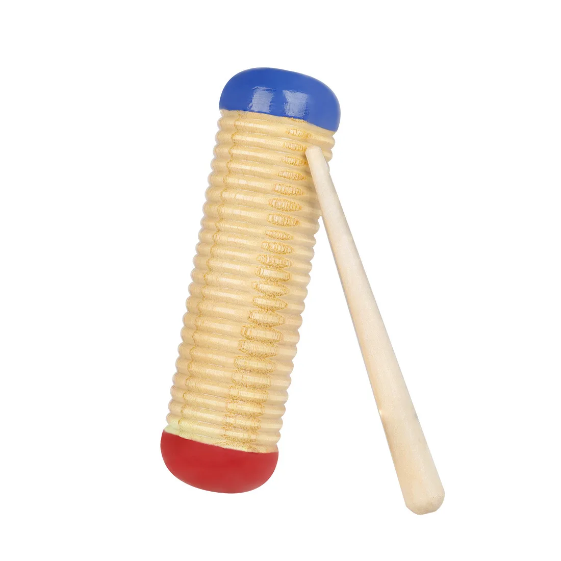 Orff red and blue sand cylinder scraping instrument preschool education teaching parent-child teaching aids fish frog