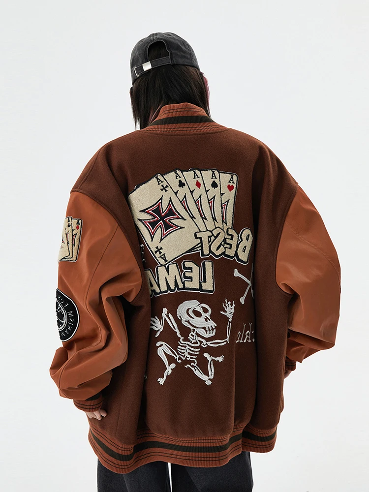 

2023 Winter New American retro Padding hip-hop Y2K Men's clothing Women thin baseball clothing street racing jackets for men