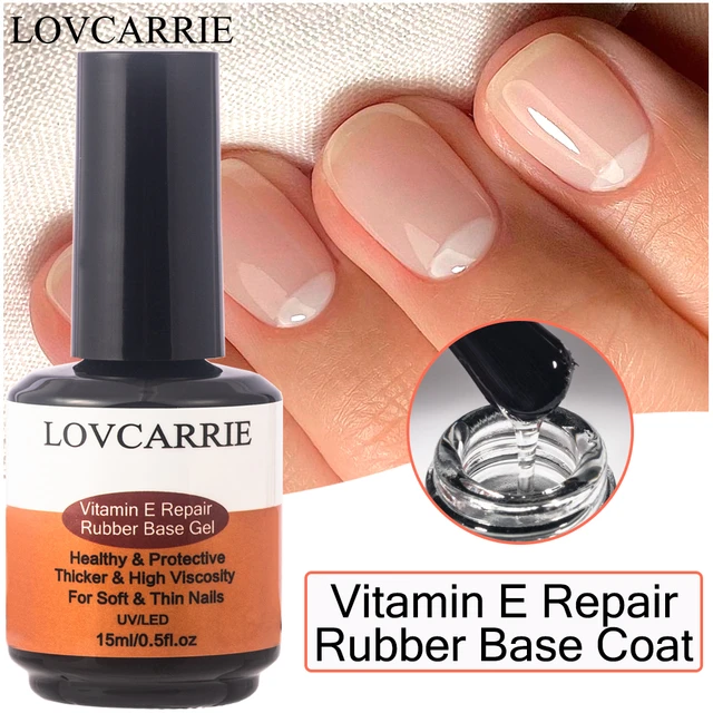 1 PCS Vitamin E Repair Rubber Base Coat Gel Nail Polish 15ML Semi