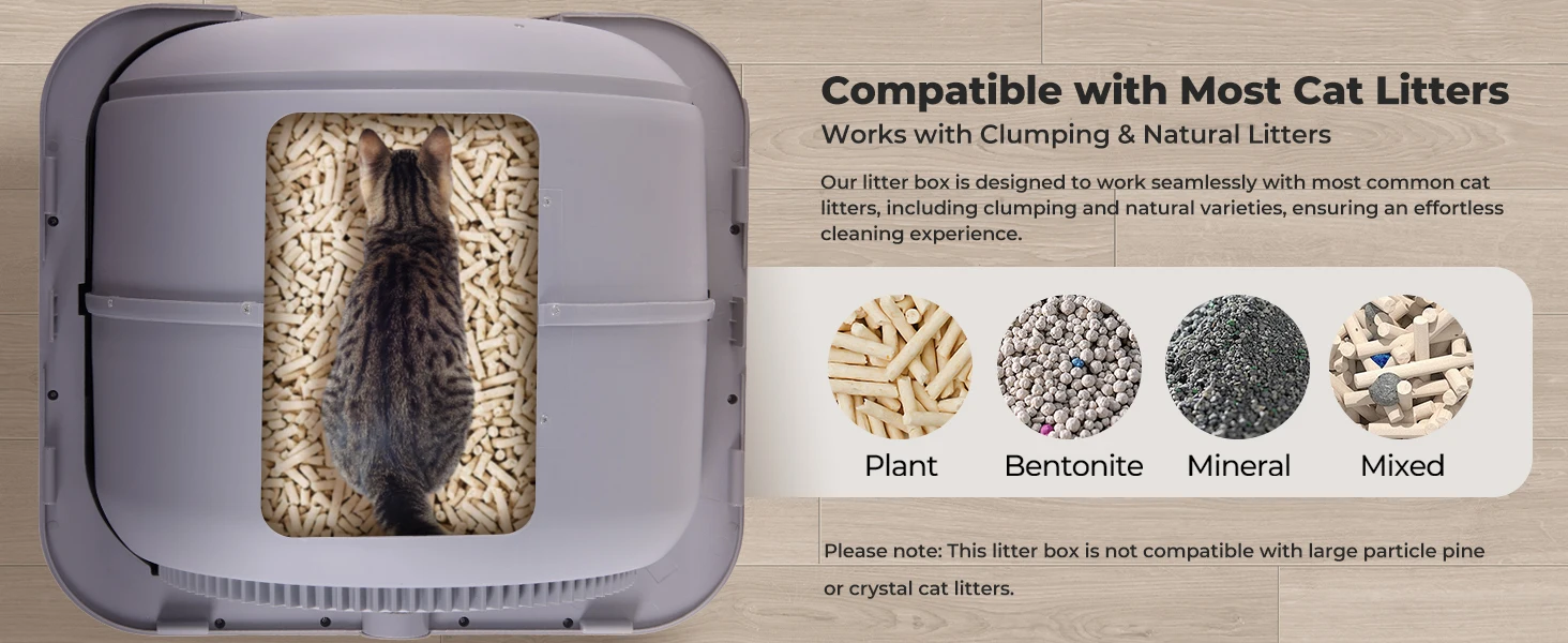 Compatible with most cat litter