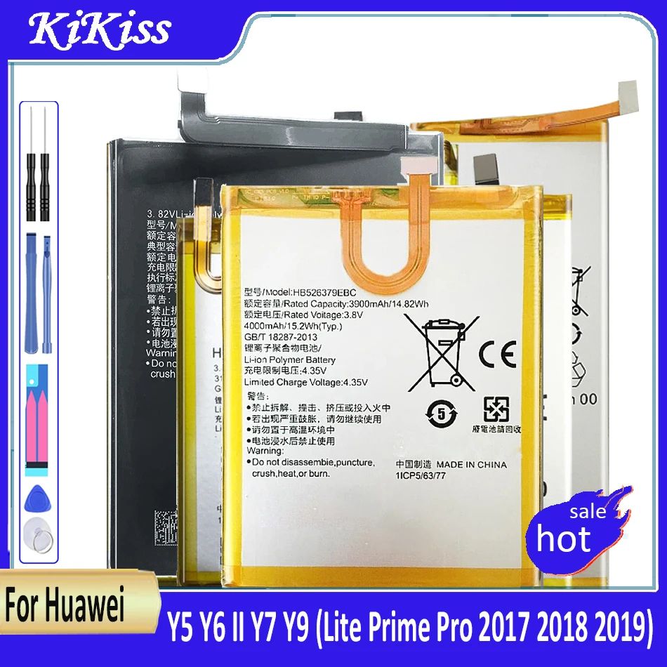 

HB405979ECW Battery For Huawei Y5 Y6 II Y7 Y9 (Lite Prime Pro 2017 2018 2019)/DRA-L01 L02 L21 L22 L23 DRA LX1 LX2 LX3 LX5