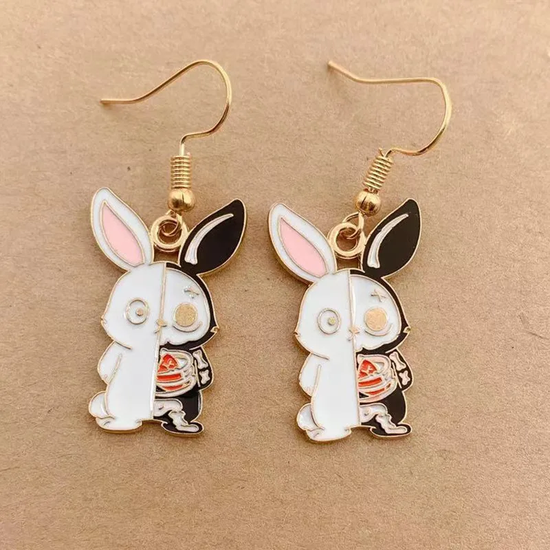 Earrings for Women Girls Drop Dangle Teens Charm Party Halloween Skull Cross Horror Skeleton Death Bat dangle earrings drop earrings cross earrings