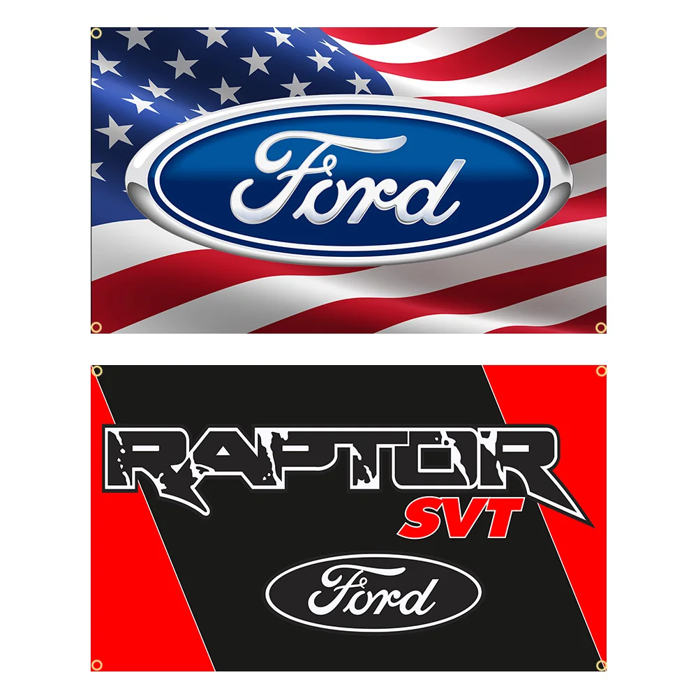 

90x150cm Fords SVTs Racing Motorcycle Performance Car Flag Polyester Printed Banner Garage or Outdoor For Decoration Tapestry