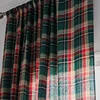 Christmas Check Plaid Curtains Semi-Blackout Windows Curtains for Bedroom Drapes in Living Room Red&green Farmhouse Home Decor 6