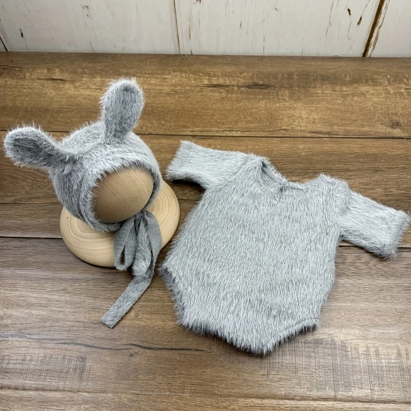 Costume Coniglietto Neonato IBTOM CASTLE | Set Maglia Con Cappello, Pantaloni E Carota | Accessorio Foto 0-3 Mesi