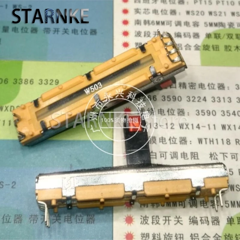 2 шт., прямой потенциометр W503, 45 мм, 15 мм