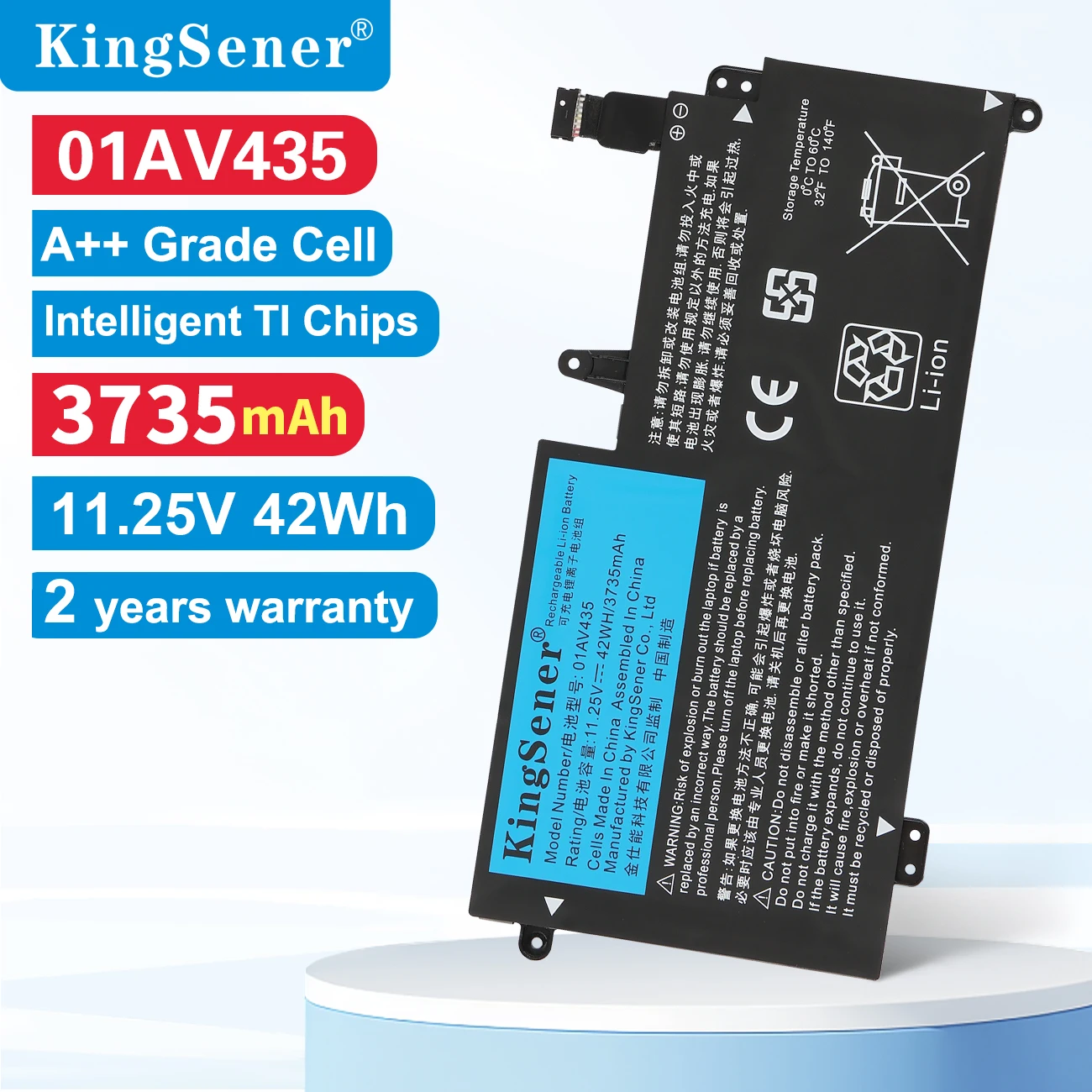 Kingsener Bateria do Portátil para Lenovo Thinkpad s2 13 Série Chromebook 01av435 01av436 01av401 11.4v 42wh